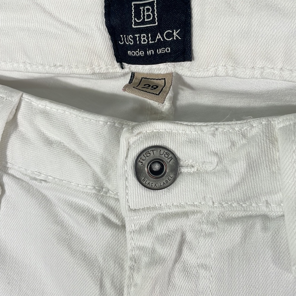 Just Black, White Denim Jeans, Size 29, - Picture 2 of 7